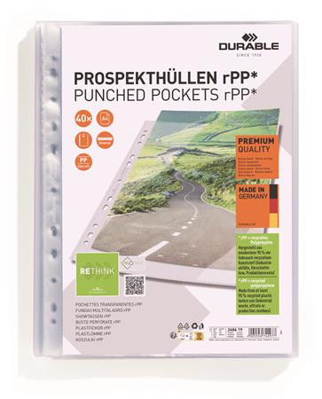 Euroobal, PP, A4, 80 mikrónov, DURABLE "PREMIUM"