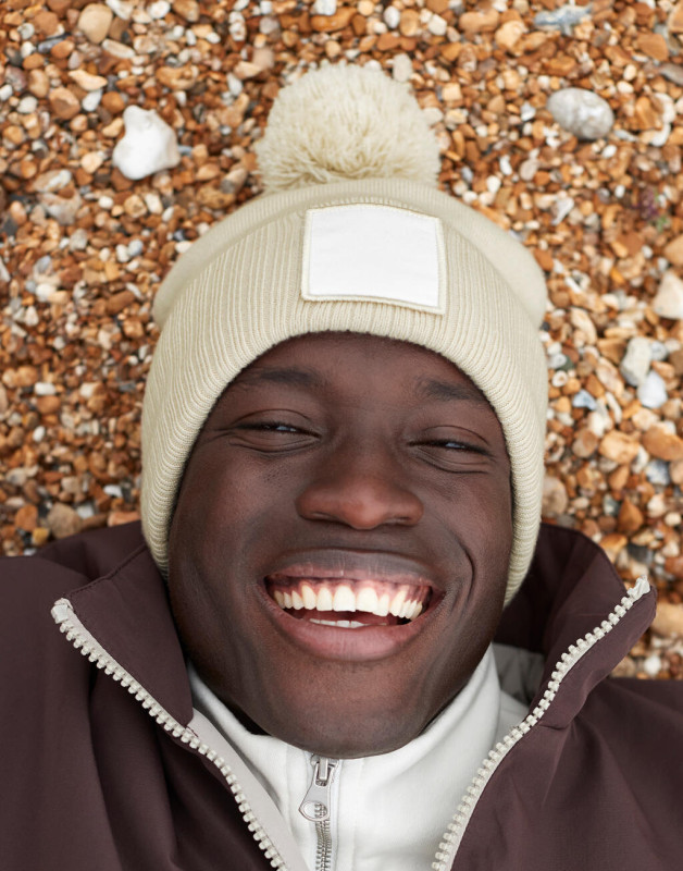 Appliqué Patch Pom Beanie 1