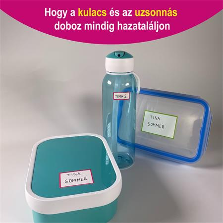 Štítok, plastový, školský, 31x15 mm, ručne popisovateľný, AVERY ZWECKFORM, farebný, 48 ští 3