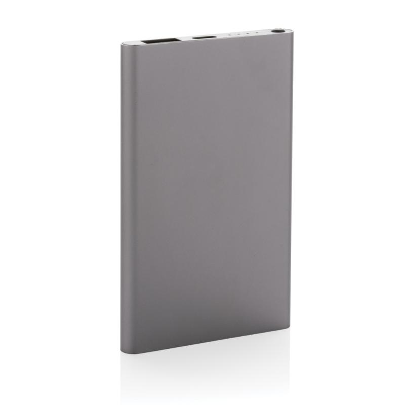 Powerbanka 4000mAh s USB C z RCS recykl. plastu a hliníka antracitová 3
