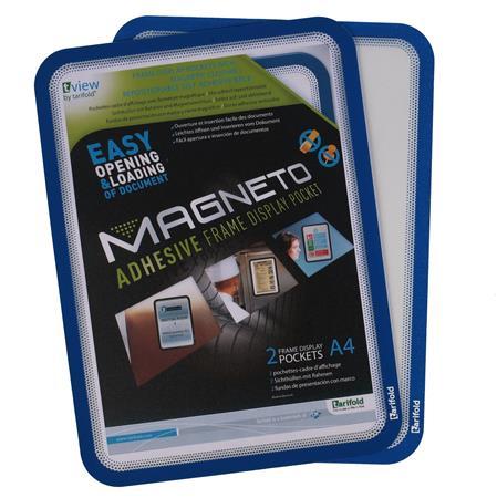 Magnetické vrecko, samolepiaca zadná strana, A4, TARIFOLD "Magneto", modrá 1