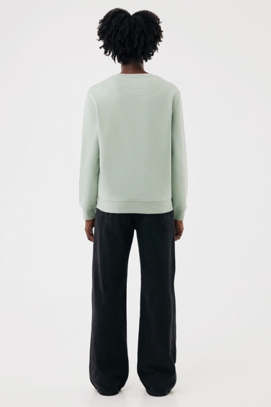 IQONIQ Toria Unisex mikina s okrúhl. výstrihom z rec. bavlny Iceberg green XXXL 13
