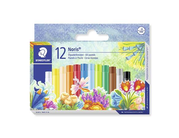 Olejové kriedy, STAEDTLER "Noris Club", 12 rôznych farieb