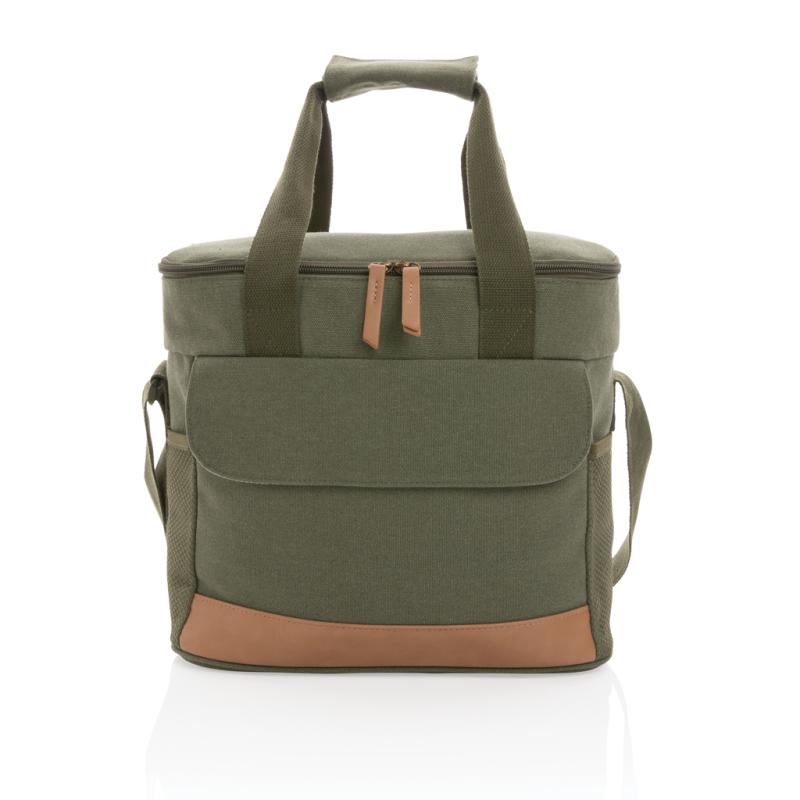 Veľká chladiaca taška Impact z 16 oz. recykl. canvas AWARE™ zelená 3