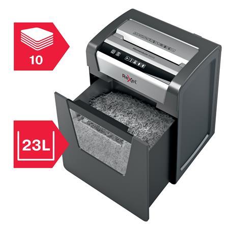 Skartovací stroj, mikrokonfety, 10 listov, REXEL, "Momentum M510" 3