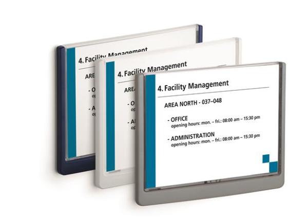 Informačná tabuľka, 148,5x210 mm, DURABLE "CLICK SIGN", biela 4