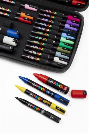Dekoračný popisovač, sada, v kufre, UNI "Posca", 40 kusov 2