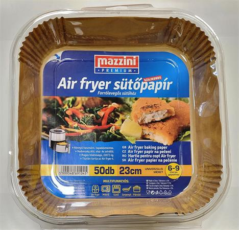 Papier na pečenie, silikónový, pre Air Fryer, štvorcový, 23 cm, 50 ks, MAZZINI "Premium" 1