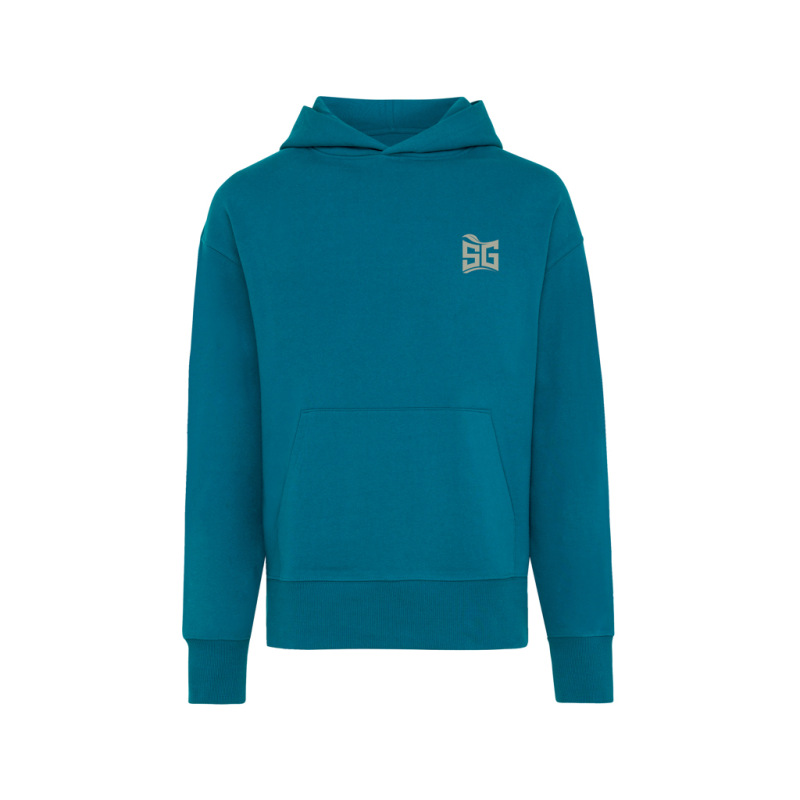 Mikina s kapucňou IQONIQ Yoho relaxed fit z recykl. bavlny dark teal XXS 3