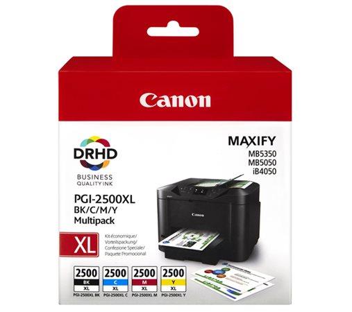 PGI-2500XLKIT náplň multipack do tlačiarní Maxify MB5350, CANON, b+c+m+y, 70,9 ml+3*19,3 m