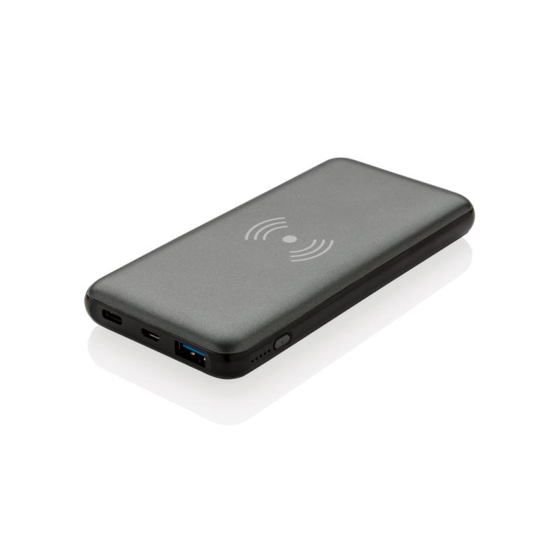PD rýchlo nabíjacia bezdrôtová powerbanka 10 000 mAh 10 W sivá 1