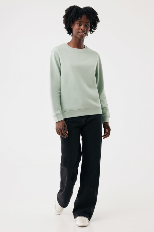 IQONIQ Toria Unisex mikina s okrúhl. výstrihom z rec. bavlny Iceberg green XL 10
