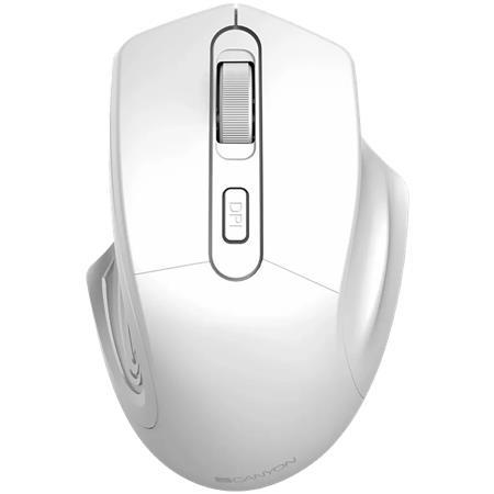 Myš, bezdrôtová, optická, PIXART senzor, CANYON "MW-15", perleťovo biela 1