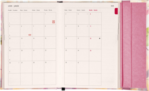 NOTIQUE Týždenný magnetický diár Vtáčiky 2026, 11 x 16 cm 3