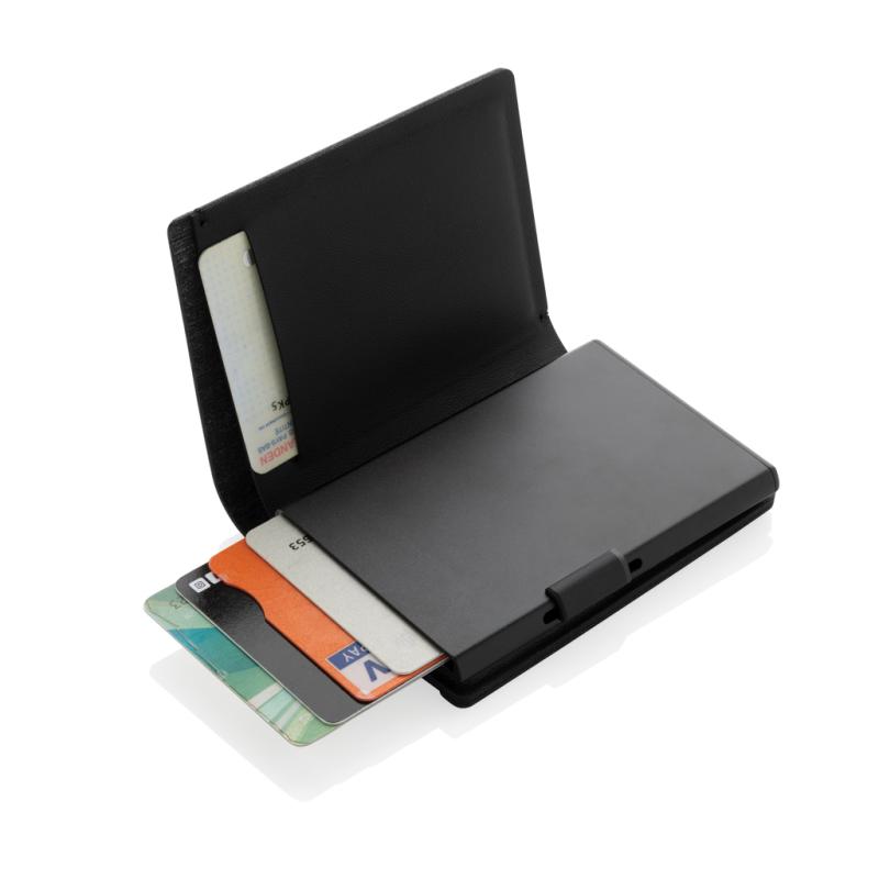 Peňaženka s nabíjacím lokátorom Seekcard z RCS polyesteru čierna 6
