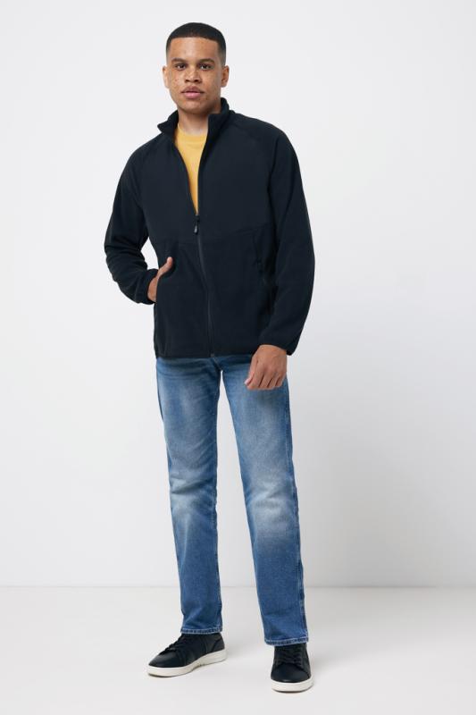 Micro fleece bunda na zips IQONIQ Talung z rec. polyesteru čierna 4XL 6