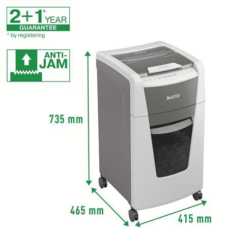 Skartovací stroj, konfetti, 300 listov, LEITZ "IQ AutoFeed Office 300 P4 Pro" 6