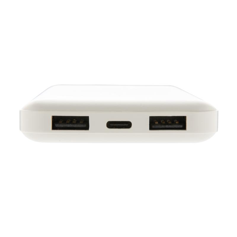 Vrecková powerbanka s vysokou hustotou batérie 10 000 mAh biela 4