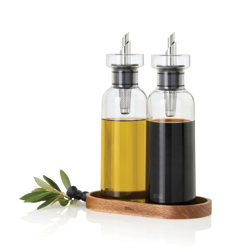 AdHoc Menage AromaPour Set na nalievanie oleja a octu 300 ml priehľadné