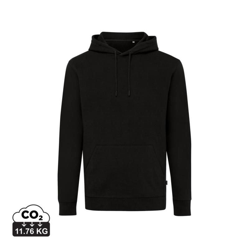 Mikina s kapucňou IQONIQ Jasper z recykl. bavlny čierna 5XL