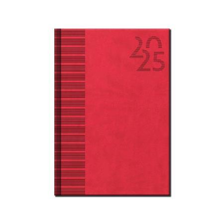 Diár, plánovací, A5, denný, DAYLINER "Venetia", červený 1