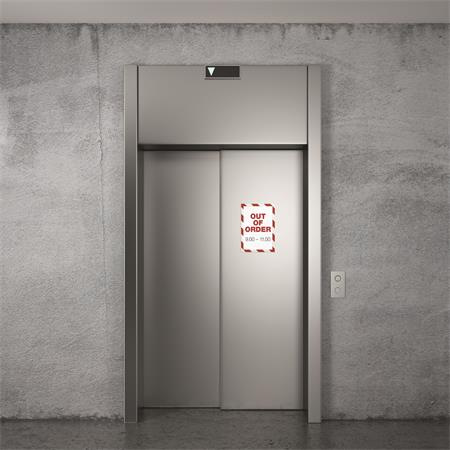 Informačný panel, A4, magnetický, DURABLE "DURAFRAME® MAGNETIC SECURITY", červený-biely 6