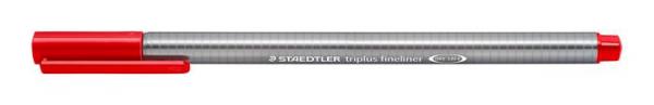 Liner, 0,3 mm, STAEDTLER "Triplus", červený 2