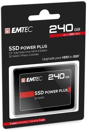 SSD (vnútorná pamäť), 240GB, SATA 3, 500/520 MB/s, EMTEC "X150" 3