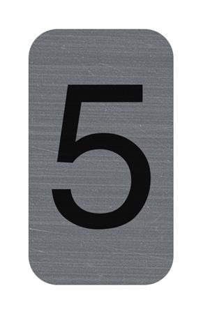 Informačná tabuľka, samolepiaca, 2,5x4,4 cm, hliníkový vzhľad, EXACOMPTA, č. 5 1