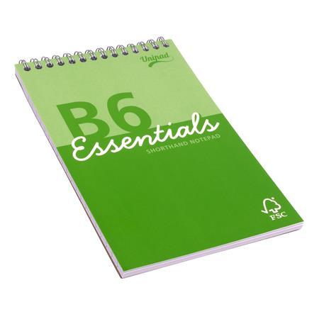 Poznámkový blok, B6, linajkový, 80 listov, PUKKA PAD "Unipad Essentials Shorthand", mix 1