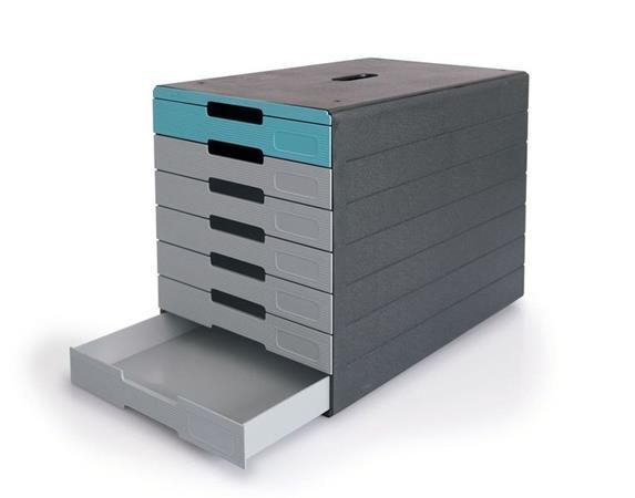 DURABLE Zásuvkový box, plastový, 7 zásuviek, DURALBE "Idealbox pro 7", modrá 2