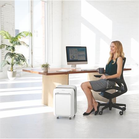 Skartovací stroj, mikro krížový rez, 14 listov, FELLOWES "Powershred LX211", biela 7