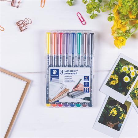 Permanentný popisovač, sada, OHP, 0,6 mm, STAEDTLER "Lumocolor 318 F", 8 rôznych farieb 4