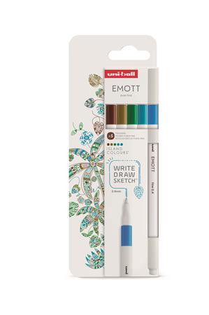 Sada linerov, 0,4 mm, UNI „Emott Island“, 5 rôznych farieb