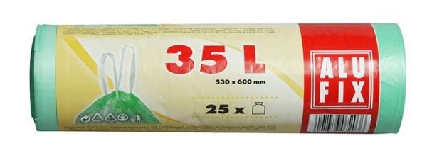 Vrecia na odpadky, zaťahovacie, 35 l, 25ks, ALUFIX 1