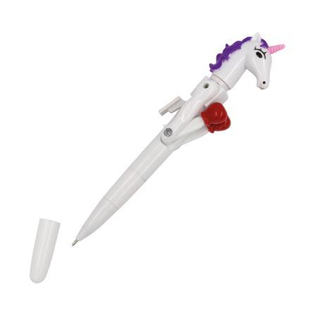 Guľôčkové pero, jednorožec, 1 mm, s LED svetlom, WEDO "Lucky Punch", modrá 2