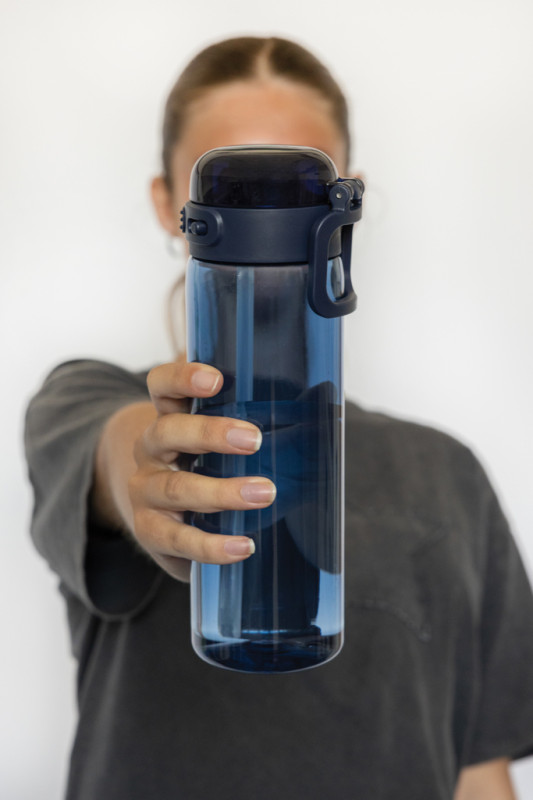 Fľaša na vodu SipnLock RCS RPET 800 ml, nepretek., športová námornícka modrá 10