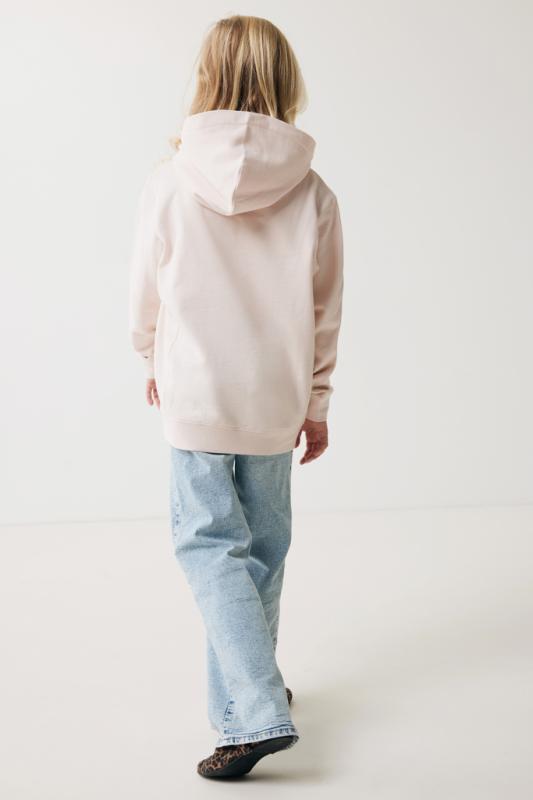 Detská mikina s bočnými vreckami IQONIQ Yengo z rec. bavlny cloud pink 5-6r (110-116cm) 8