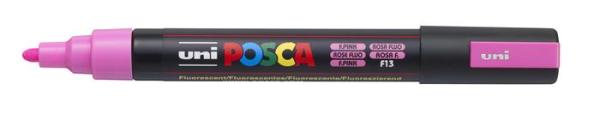 Dekoračný popisovač, 1,8-2,5 mm, UNI "Posca PC-5M", fluo ružový 2