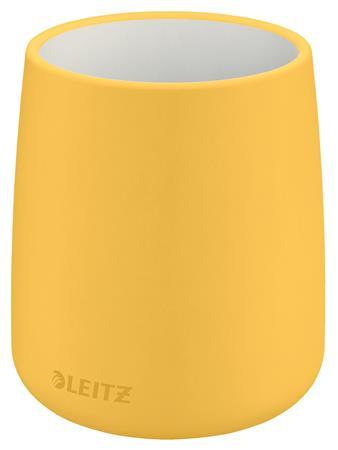 Držiak na písacie potreby, keramický, LEITZ "Cosy", matná žltá