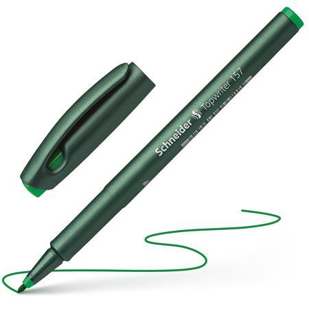 Popisovač, 0,8 mm, SCHNEIDER "157", zelený 3