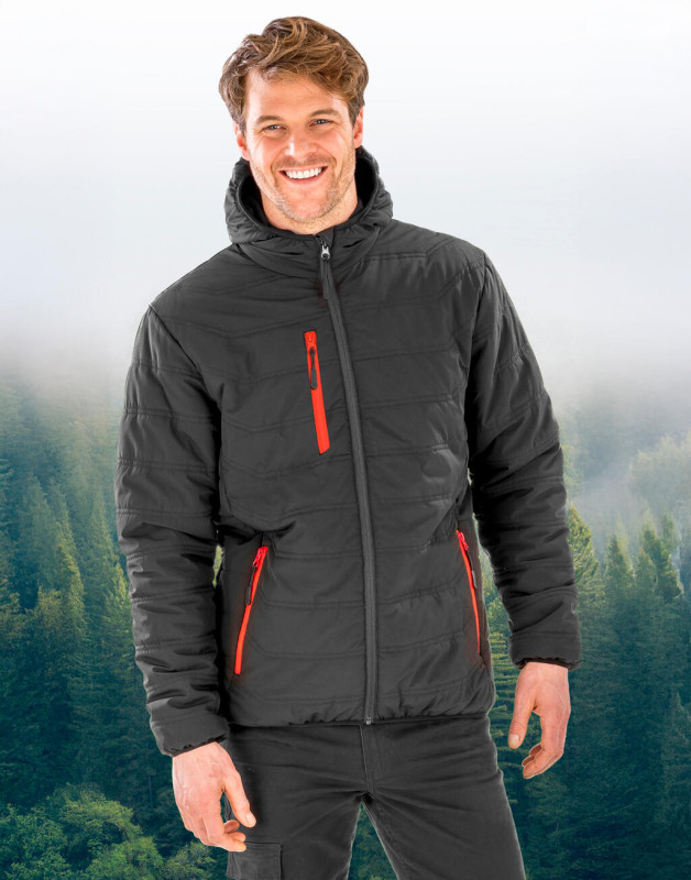 Bunda Black Compass Padded Winter Jacket 2
