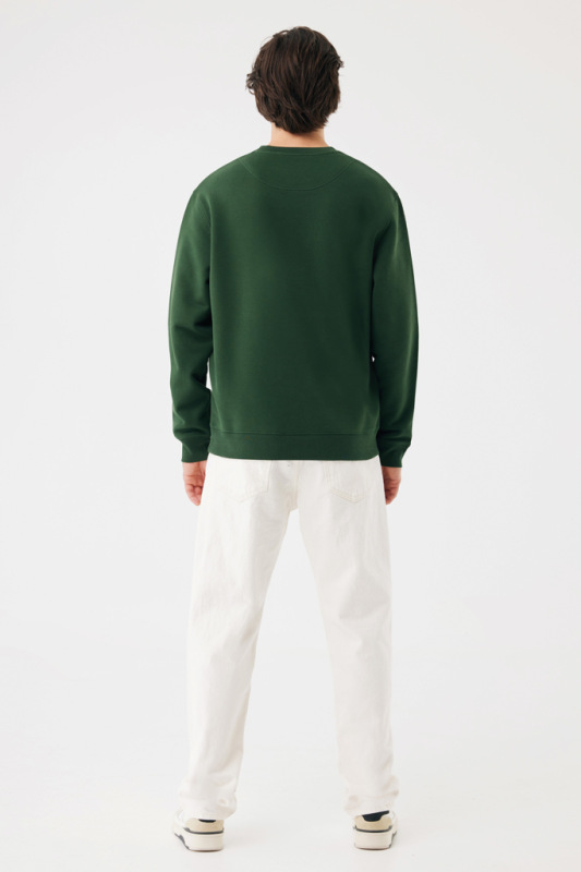 IQONIQ Toria Unisex mikina s okrúhl. výstrihom z rec. bavlny forest green XL 7