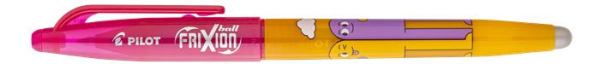 Roller, 0,35 mm, odstrániteľné písmo, s vrchnákom, PILOT "Frixion Ball Friends", broskyňov