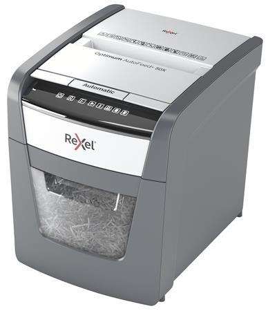 Skartovací stroj, konfetti, 50 listov, REXEL, "Optimum AutoFeed+ 50X" 2