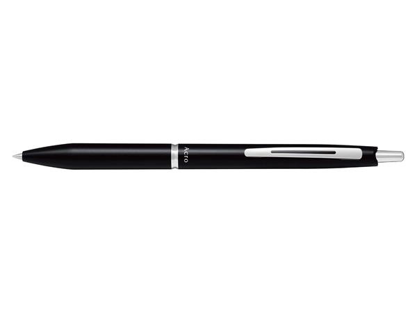 Guľôčkové pero, 0,32 mm, stláčací mechanizmus, čierne telo, PILOT "Acro 1000", modré 1