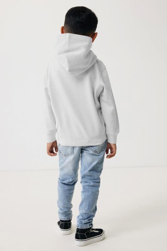 Detská mikina s bočnými vreckami IQONIQ Yengo z rec. bavlny light heather grey 11-12r (146-152cm) 12