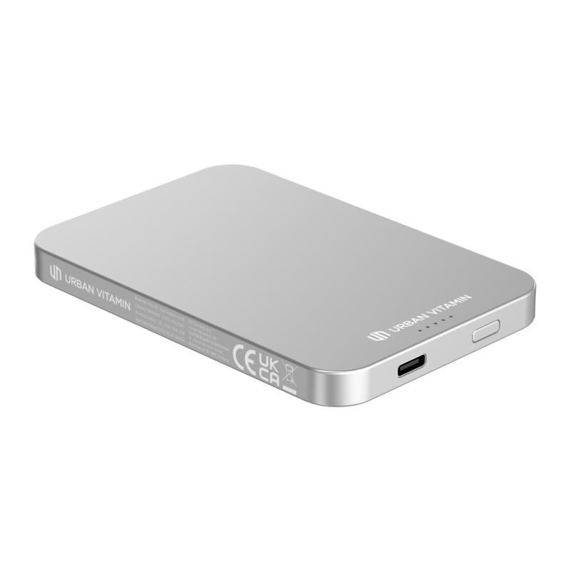 Powerbanka 5000mAh Urban Vitamin Richmond z RCS alu a plastu strieborná 8