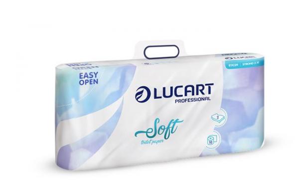 Toaletný papier, 2-vrstvový, malé kotúče, 10 kotúčov, LUCART "Soft", biela 1