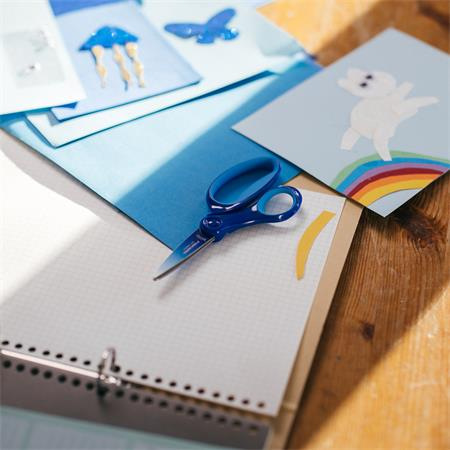 Nožnice, školské 15 cm, pre ľavákov, FISKARS, ombre modré 7